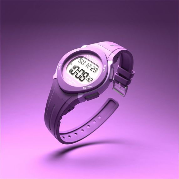 Teen Digital Multi-Watch - Purple Travel Timer FIBEX19EN004