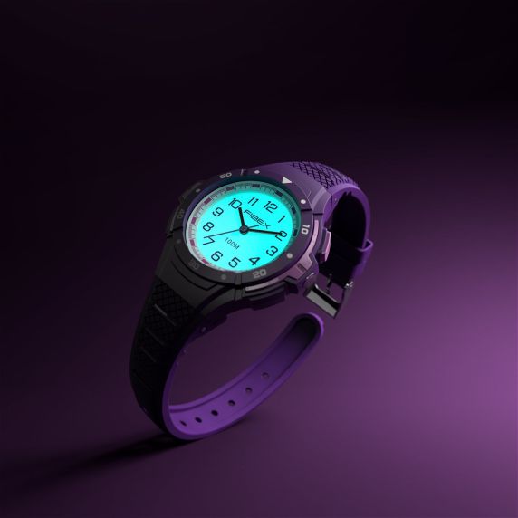 Light Up Swimming Watch for Girls - Purple & Pink Waterproof Fibex FIBEXAAC01