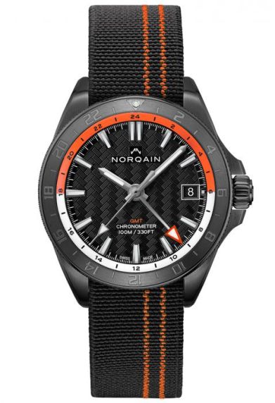 Norqain Neverest GMT Flex Black Orange Fabric Strap 20mm 15BOF
