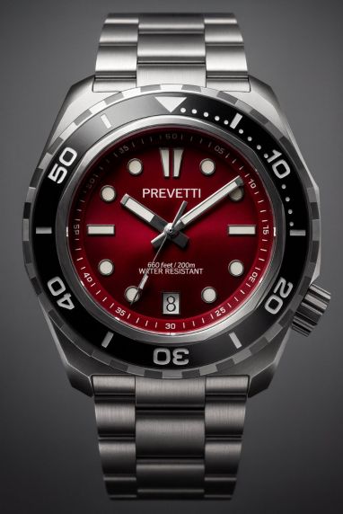 Experience Underwater Adventures with the Prevetti Sunbeam 200m ProDiver PR1803 Diver Watch