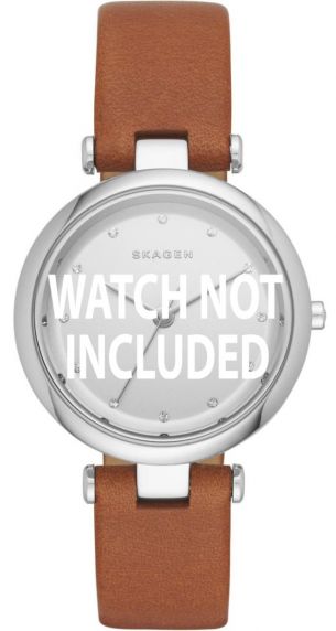 Brown Leather Strap 14mm for Skagen Tanja SKW2458 374930